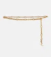 Saint Laurent Cassandre Chain Belt In Gold