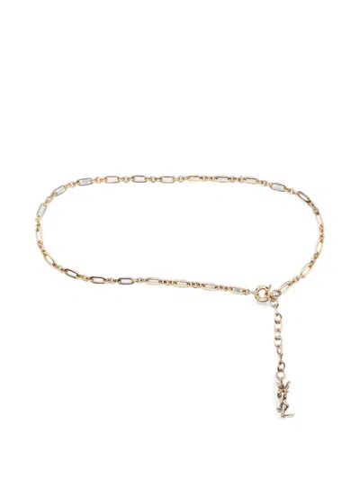 Saint Laurent Cassandre Chain Belt In Gold
