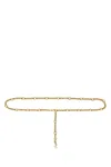 Saint Laurent Cassandre Chain Belt In Gray