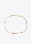 Saint Laurent Cassandre Chain Bracelet In Gold