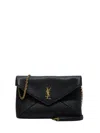 Saint Laurent Cassandre Chain Clutch Bag In Black