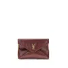 Saint Laurent Cassandre Chain Clutch Bag In Burgundy