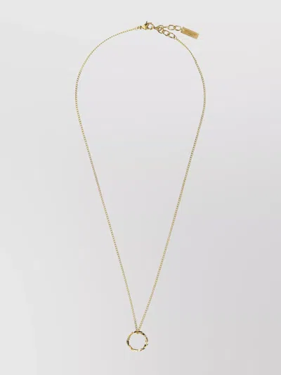Saint Laurent 'cassandre' Chain Pendant Necklace In Golden