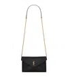 Saint Laurent Cassandre Chain Pouch In Black