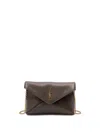 Saint Laurent `cassandre` Chain Pouch In Green