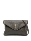 Saint Laurent Cassandre Chain Pouch In Lambskin Bags In Brown