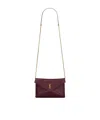 Saint Laurent Cassandre Chain Pouch In Shiny Leather