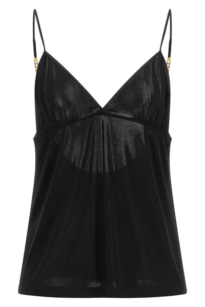 Saint Laurent Cassandre Chain Tank Top In Black