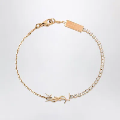 Saint Laurent Cassandre Charm Bracelet In Gold-tone Metal