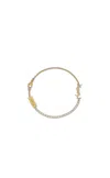 Saint Laurent Cassandre Charm Bracelet In Metal And Rhinestone