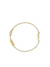 Saint Laurent Cassandre Charm Bracelet In Metal And Rhinestone In Metallic