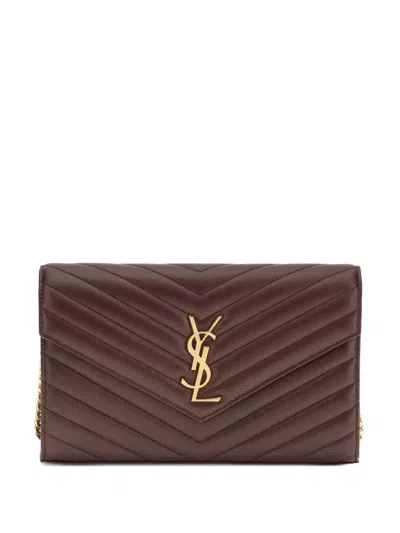 SAINT LAURENT CASSANDRE CHEVRON LOGO SHOULDER BAG