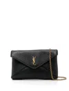 Saint Laurent Cassandre Clutch Bag In Black