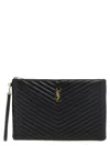 Saint Laurent 'cassandre' Clutch In Black