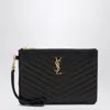 Saint Laurent Cassandre Clutch In Matelassé In Black