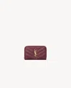 Saint Laurent Coin Card Wallet In Red