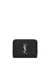 Saint Laurent Cassandre Compact Wallet Black