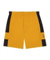 Saint Laurent Cassandre Bicolor Cotton Serge Bermuda Shorts In Multi