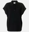 Saint Laurent Sleeveless Polo Shirt In Black