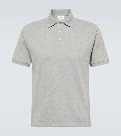 SAINT LAURENT CASSANDRE COTTON-BLEND PIQUÉ T-SHIRT