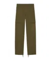 Saint Laurent Cassandre Cotton Cargo Trousers In Green
