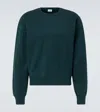 Saint Laurent Dark Green Cotton Sweatshirt In Canard