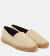Saint Laurent Cassandre Cotton Gabardine Espadrilles In Beige