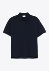 Saint Laurent Cassandre Cotton Pique Polo T-shirt In Blue