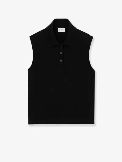 Saint Laurent Cassandre Polo Shirt In Cotton Piqu In Black