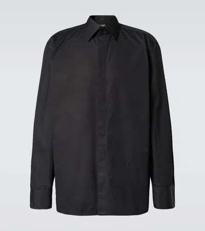 Saint Laurent Cotton Poplin Shirt In Black