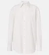 Saint Laurent White Classic Cotton Shirt In Animal Print