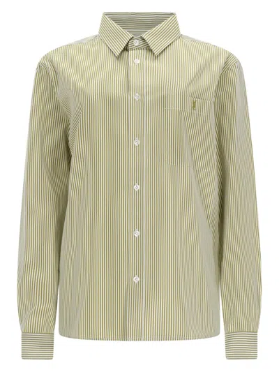 Saint Laurent Cassandre Cotton Shirt In Green