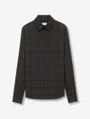 Saint Laurent Cassandre Shirt In Cotton Check In Red