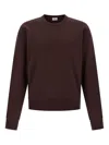 Saint Laurent Cassandre Embroidered Sweatshirt In Brown