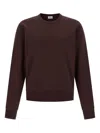 Saint Laurent Cassandre Embroidered Sweatshirt In Brown
