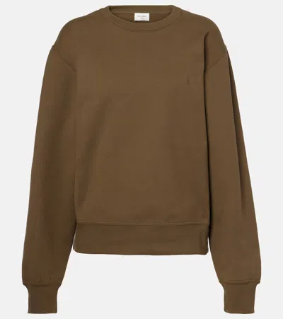 Saint Laurent Sweatshirt Cassandre Aus Baumwolle In Grün