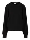Saint Laurent Cassandre Cotton Sweatshirt Sweatshirts Black In Black