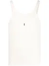 Saint Laurent Canottiera Cassandre In White