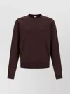Saint Laurent Cassandre Embroidered Sweatshirt In Brown