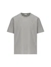 Saint Laurent Cassandre Cotton Blend T-shirt In Gray