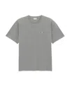 Saint Laurent Cassandre Cotton Blend T-shirt In Gray