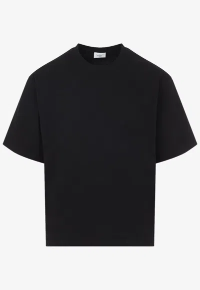 Saint Laurent Cassandre Crewneck T-shirt In Black
