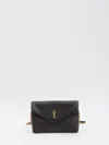 Saint Laurent Cassandre Crossbody Bag With Flap In Black