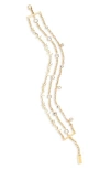 Saint Laurent Cassandre Crystal Multichain Bracelet
