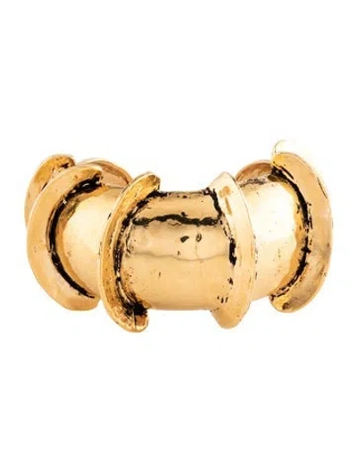 Pre-owned Saint Laurent Cassandre Cuff Bracelet, 7" In Multicolor