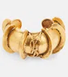 Saint Laurent Cassandre Cuff Bracelet In Gold