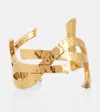 Saint Laurent Cassandre Cuff Bracelet In Gold