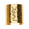 Saint Laurent 'cassandre' Cuff Bracelet In Gold