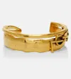 Saint Laurent Cassandre Cuff Bracelet In Gold