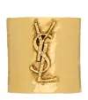 Saint Laurent Wide Open Cassandre Bracelet In Metallic